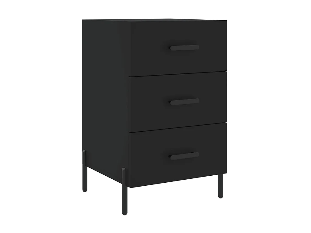 Nachtkastje 40x40x66 cm bewerkt hout zwart NL76743