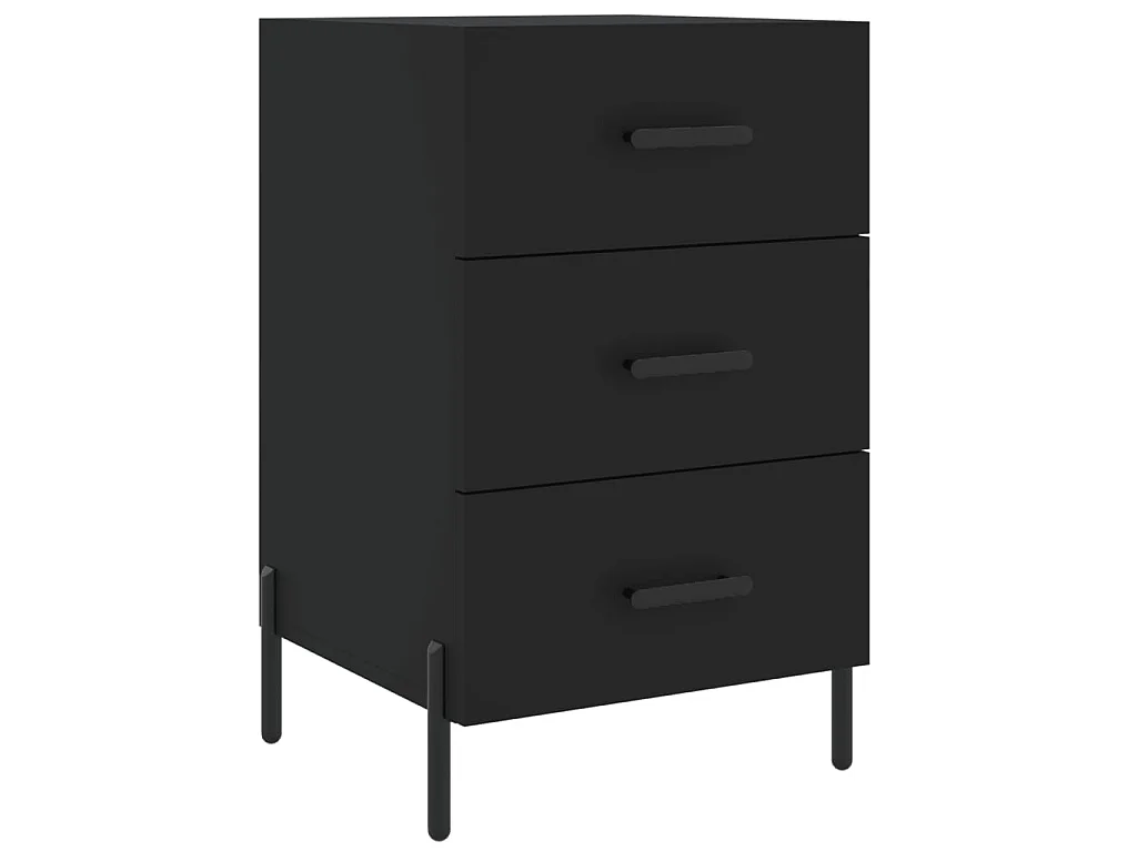 Nachtkastje 40x40x66 cm bewerkt hout zwart NL76743