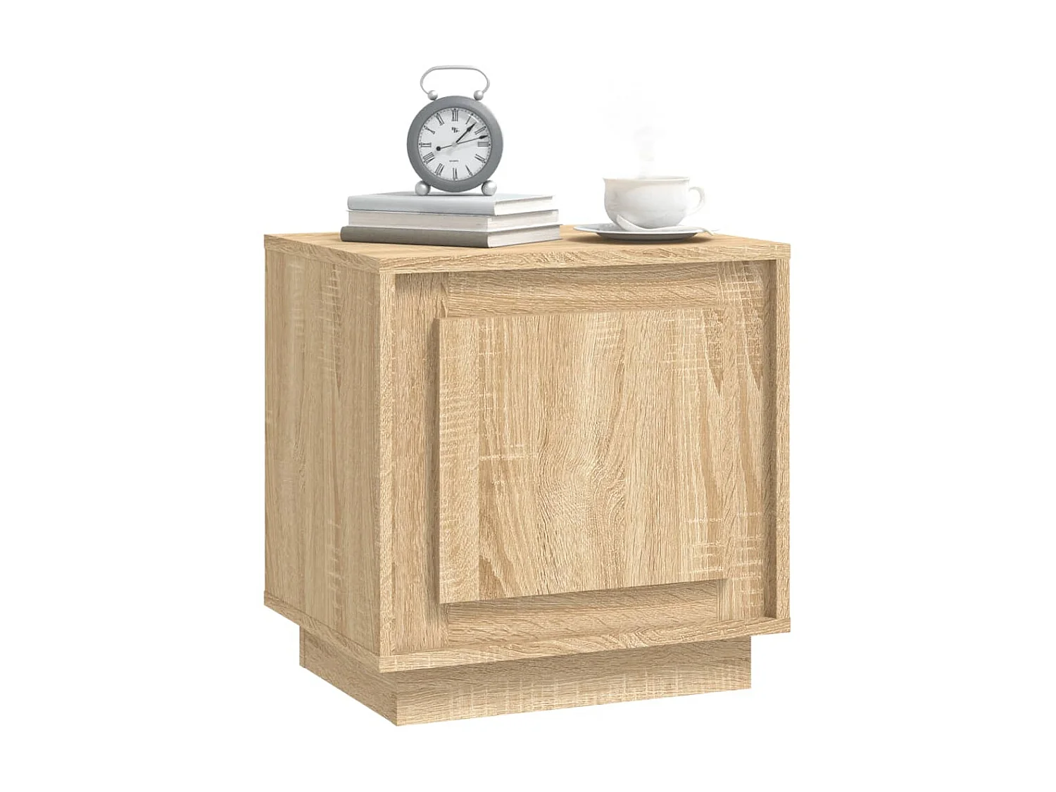 Mesita de noche madera contrachapada roble sonoma 44x35x45 cm ES49940