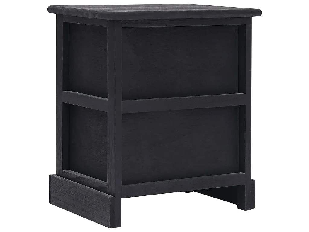 Table de chevet Noir 38 x 28 x 45 cm Bois de Paulownia KEFWE85248