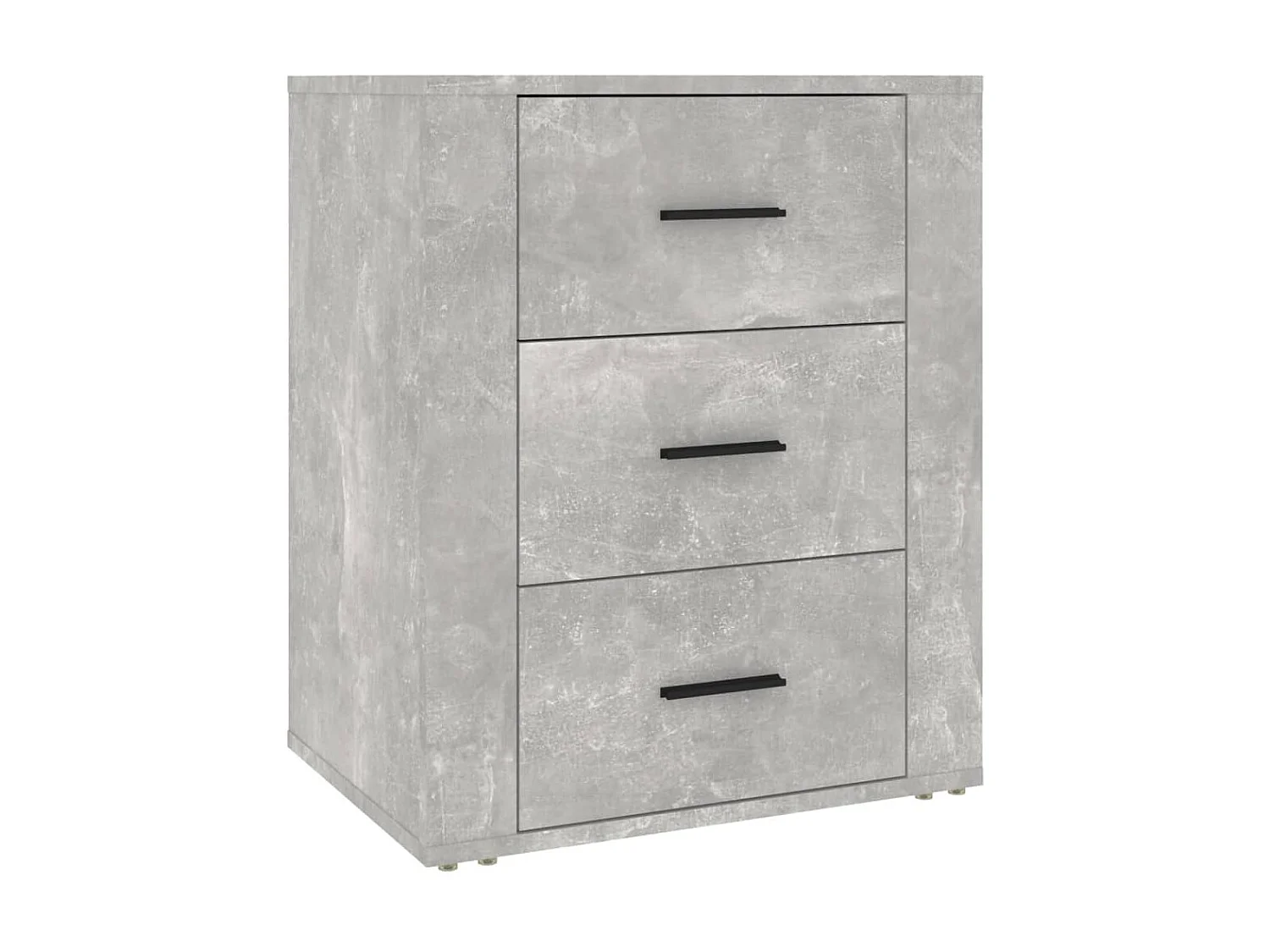 Nachtkastje 50x36x60 cm bewerkt hout betongrijs NL61421