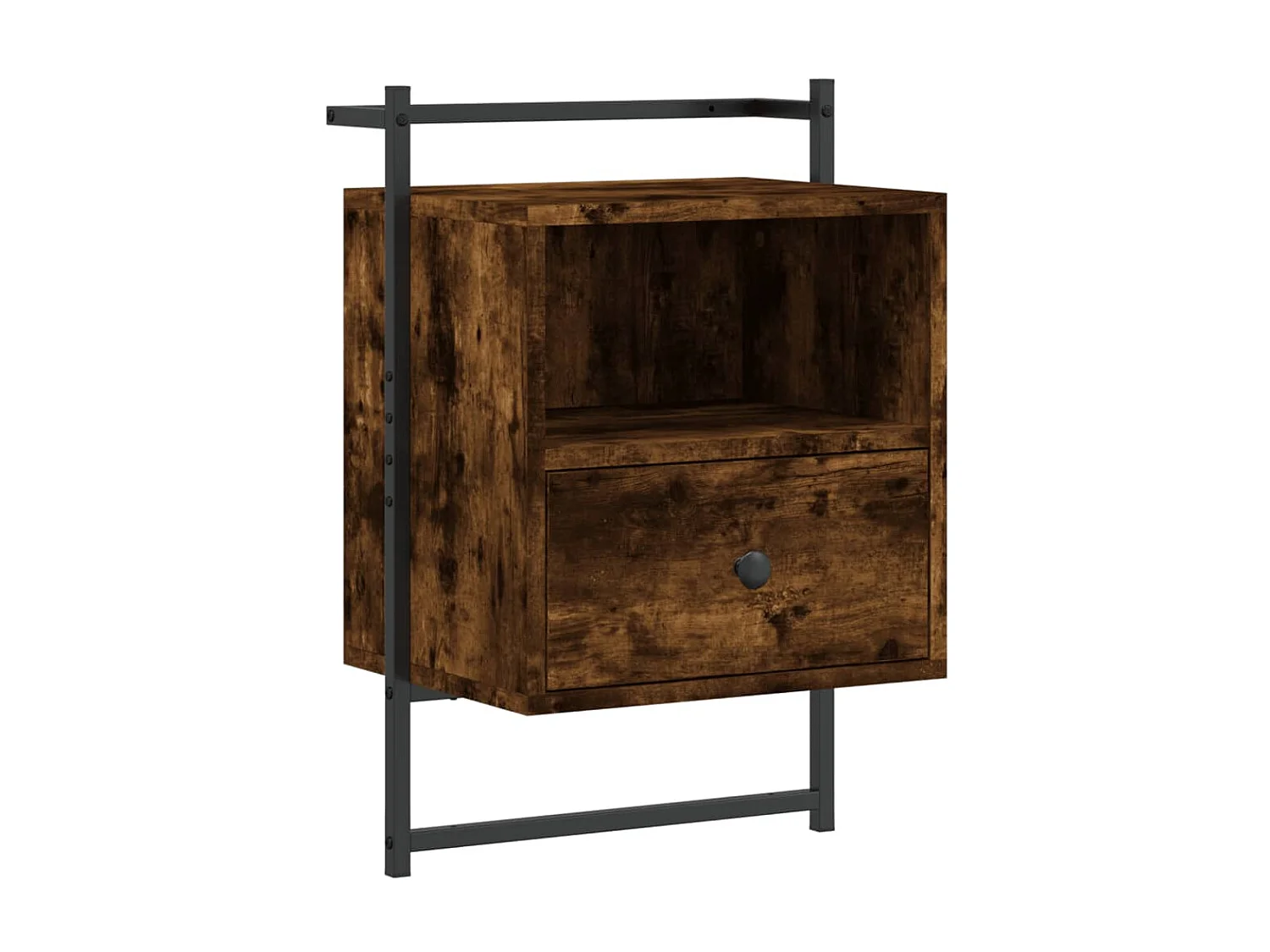 Mesa cabeceira parede 40x30x61cm deriv. madeira carvalho fumado PT84447