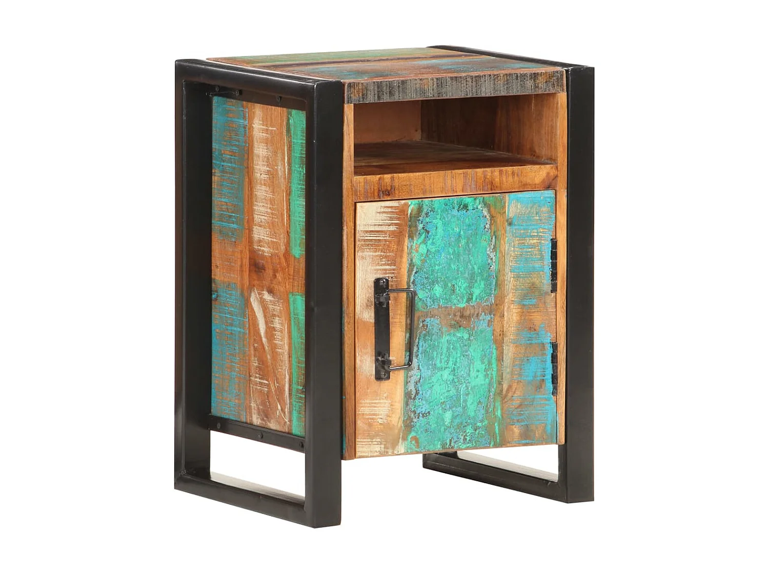 Nachtkastje 40x35x55 cm massief gerecycled hout NL46247