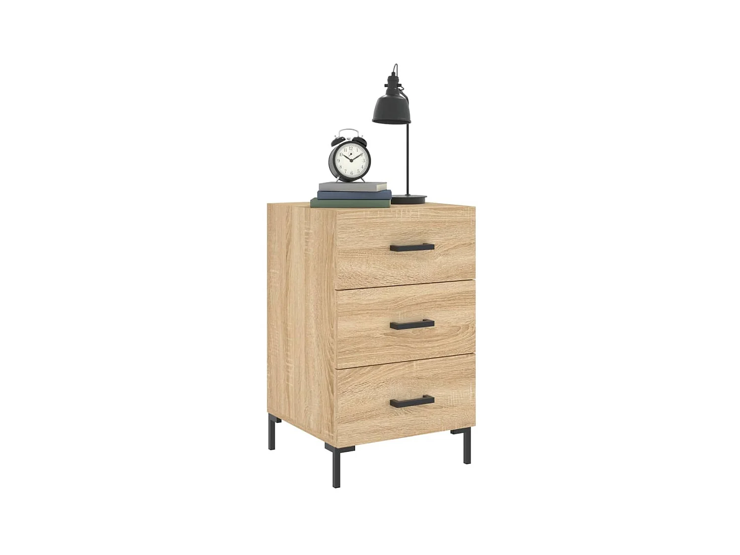 Table de chevet chêne sonoma 40x40x66 cm bois d'ingénierie QPD18175