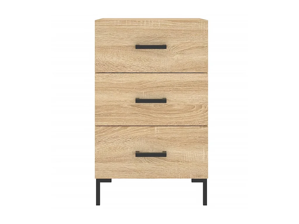 Table de chevet chêne sonoma 40x40x66 cm bois d'ingénierie QPD18175