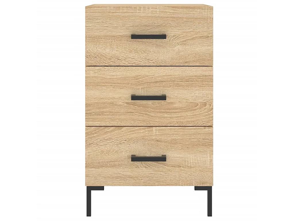 Nachtkastje 40x40x66 cm bewerkt hout sonoma eikenkleurig NL47480