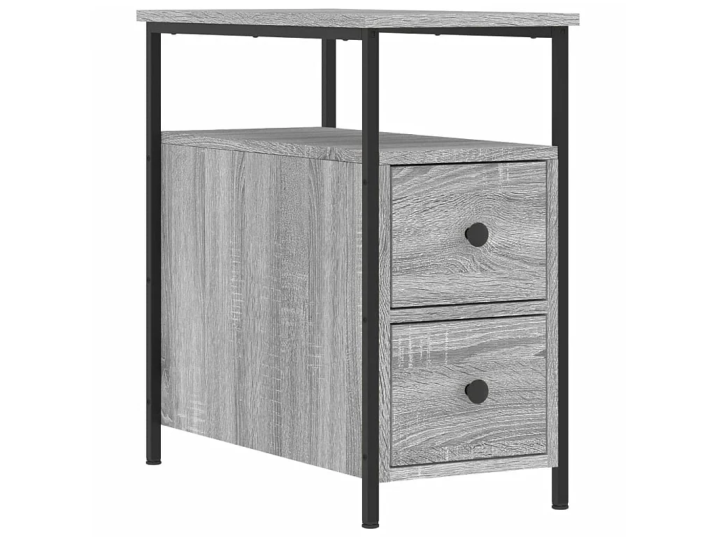 Mesa de cabeceira 30x60x60 cm derivados madeira sonoma cinza PT92471