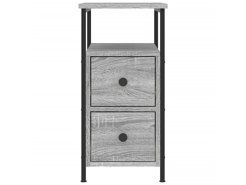 Table de chevet sonoma gris 30x60x60 cm bois d'ingénierie QPD64730