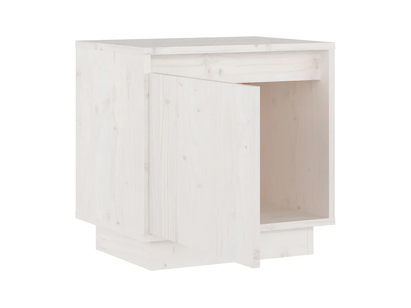 Table de chevet Blanc 40x30x40 cm Bois de pin solide KEFWE73111