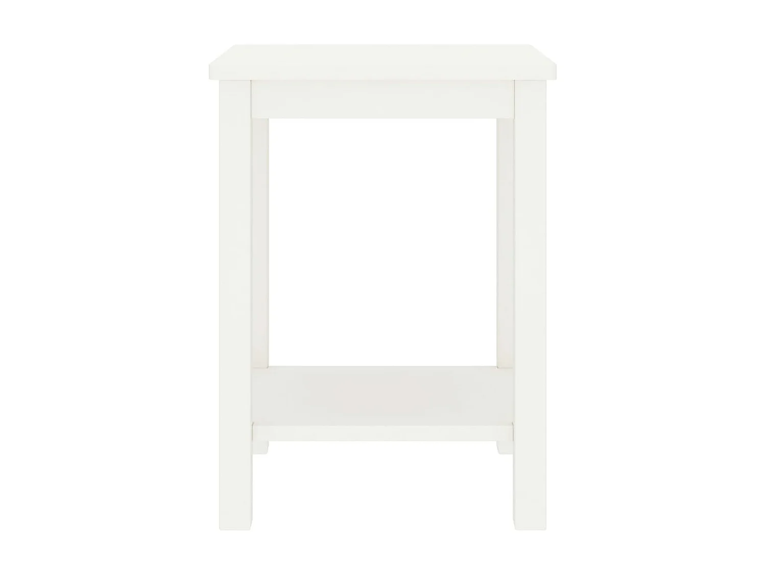 Mesa de cabeceira 35x30x47 cm madeira de pinho maciça branco PT10481