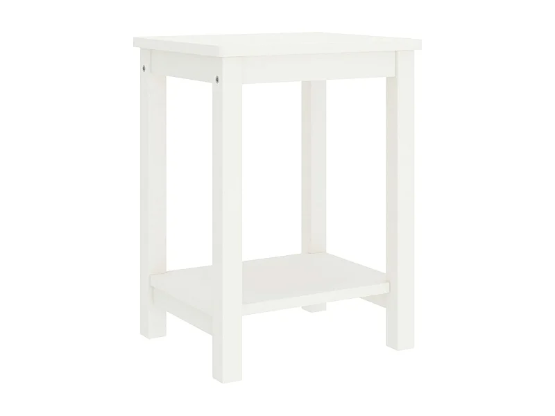 Table de chevet Blanc 35x30x47 cm Bois de pin massif KEFWE88860