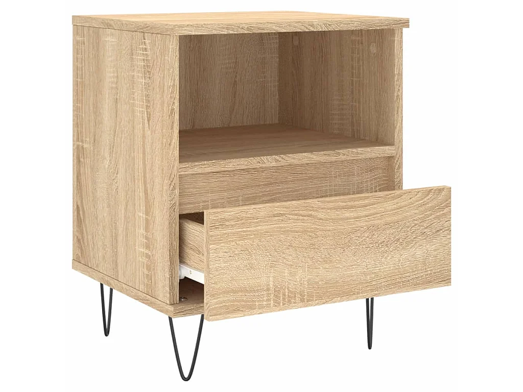 Table de chevet chêne sonoma 40x35x50 cm bois d'ingénierie QPD10119