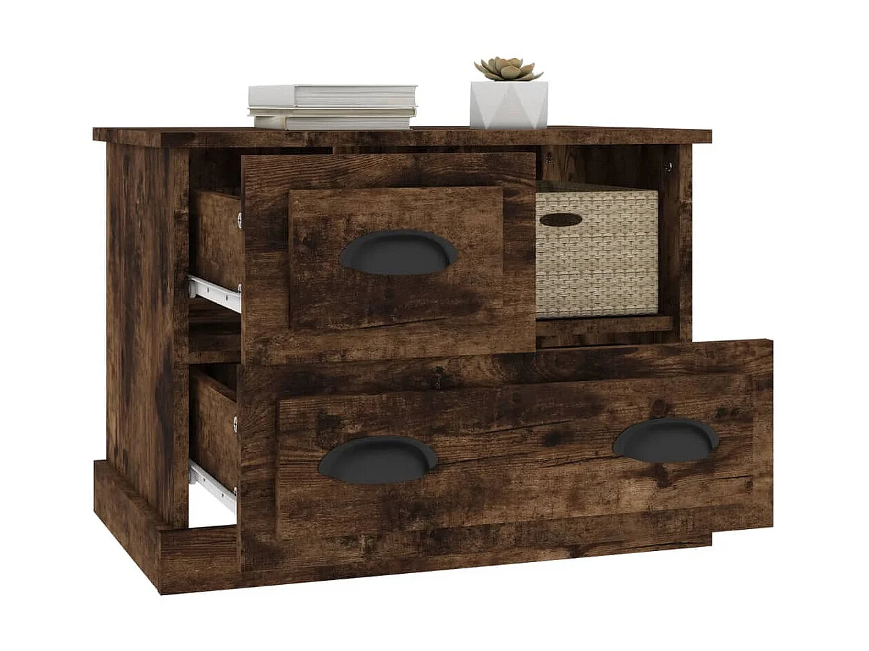 Nachtkastje 60x39x45 cm gerookt eikenkleurig NL91902