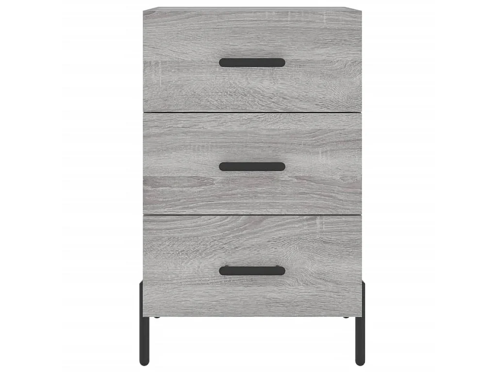Nachtkastje 40x40x66 cm bewerkt hout grijs sonoma eikenkleurig NL63276