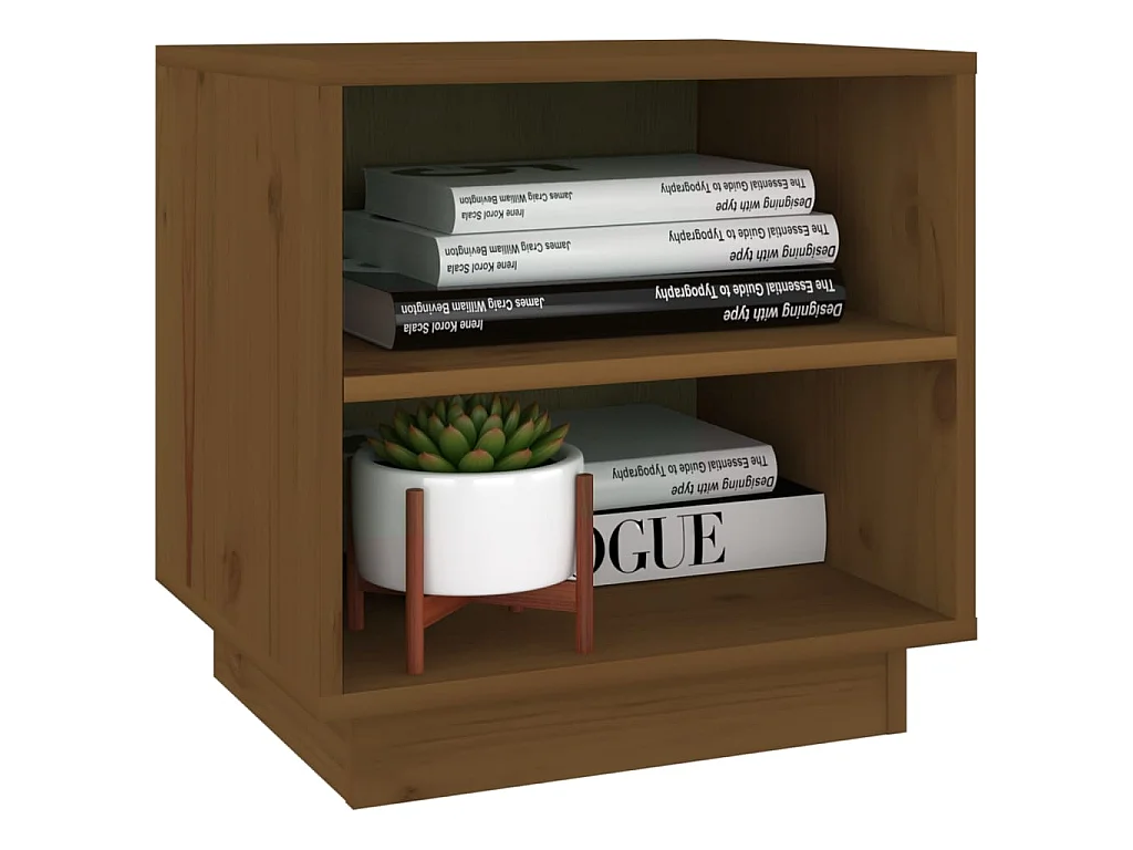 Table de chevet Marron miel 40x34x40 cm Bois de pin solide KEFWE82246