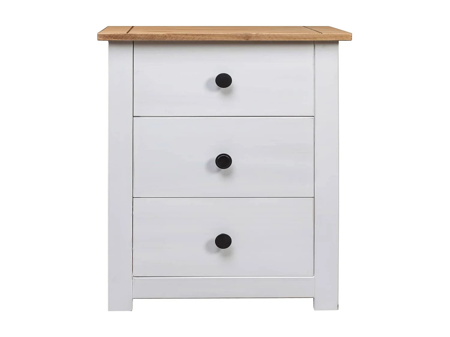 Mesa de cabeceira 46x40x57 cm madeira de pinho panama branco PT60880