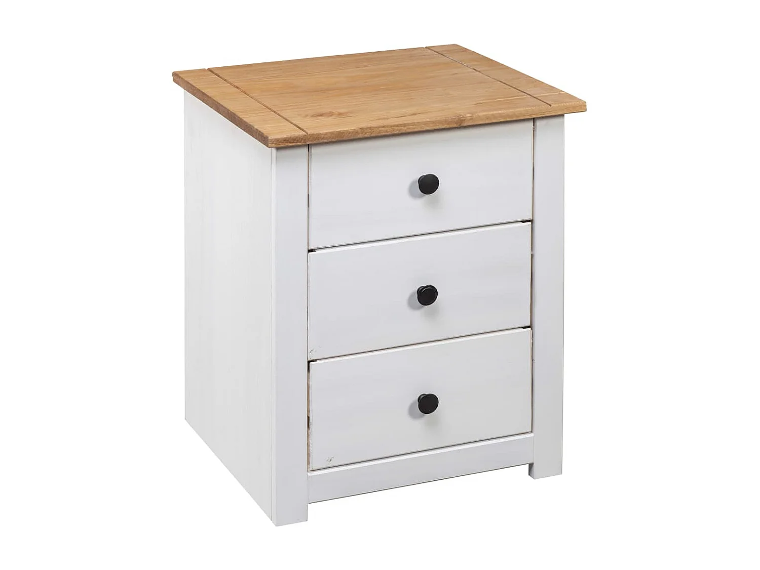 Table de chevet Blanc 46x40x57 cm Pin Gamme Panama KEFWE52670