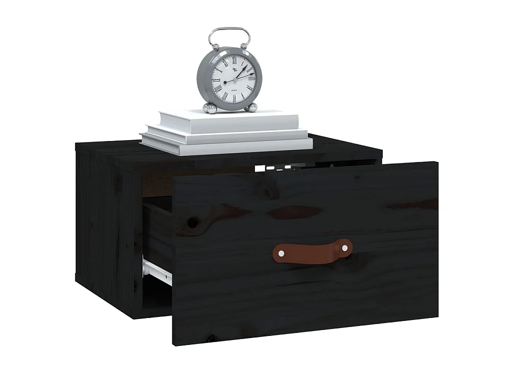 Table de chevet murale Noir 40x29,5x22 cm KEFWE68520