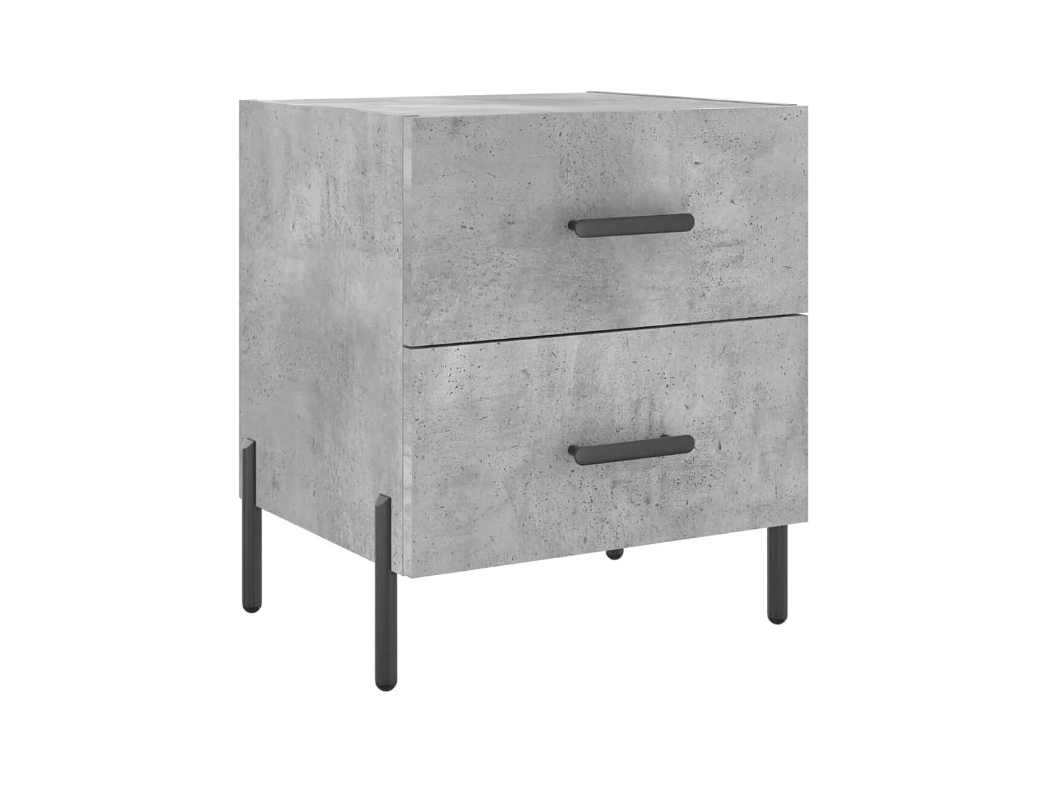 Table de chevet gris béton 40x35x47,5 cm bois d'ingénierie QPD58300
