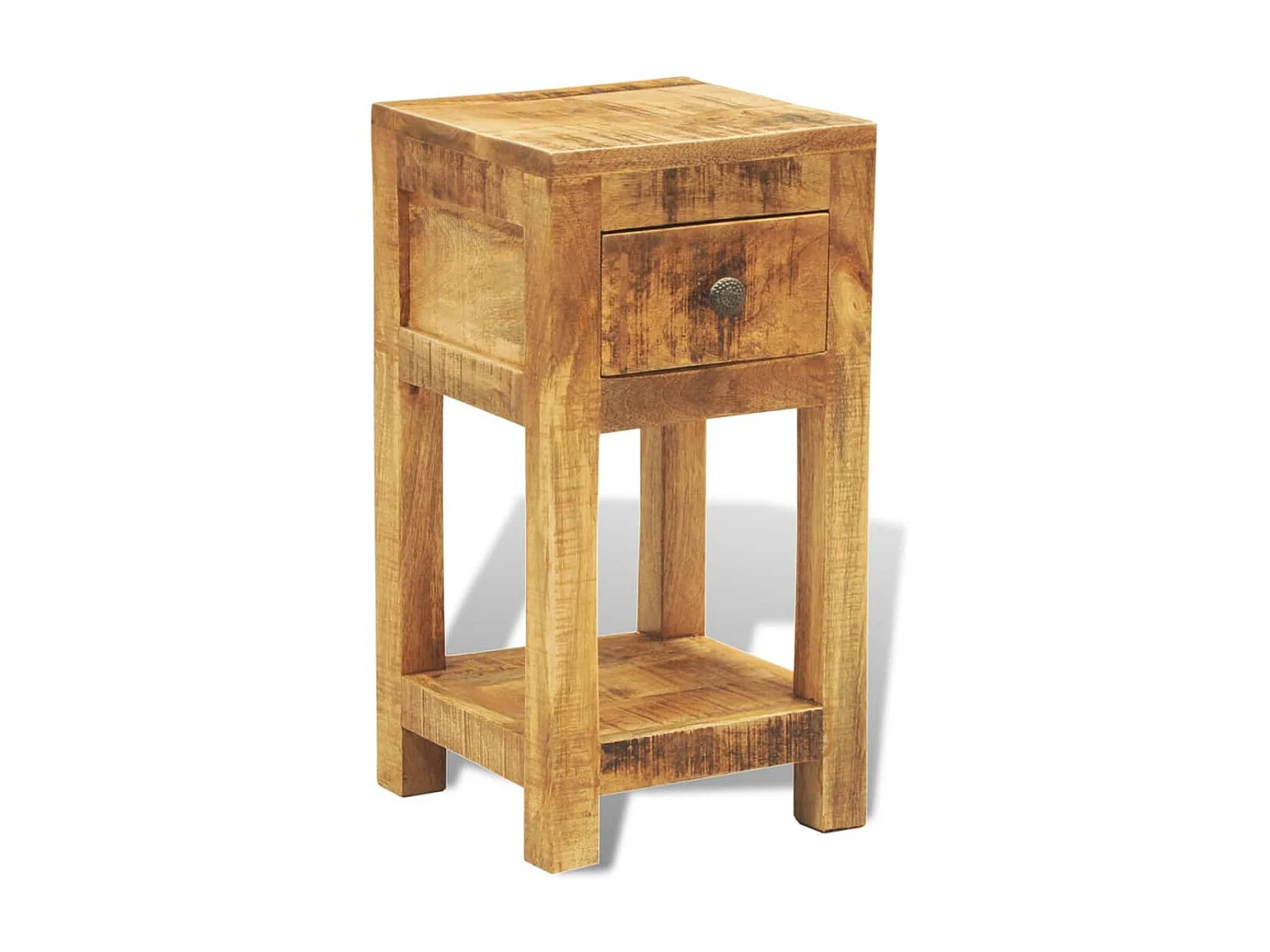 Mesa de cabeceira com 1 gaveta, madeira de mangueira maciça PT10960