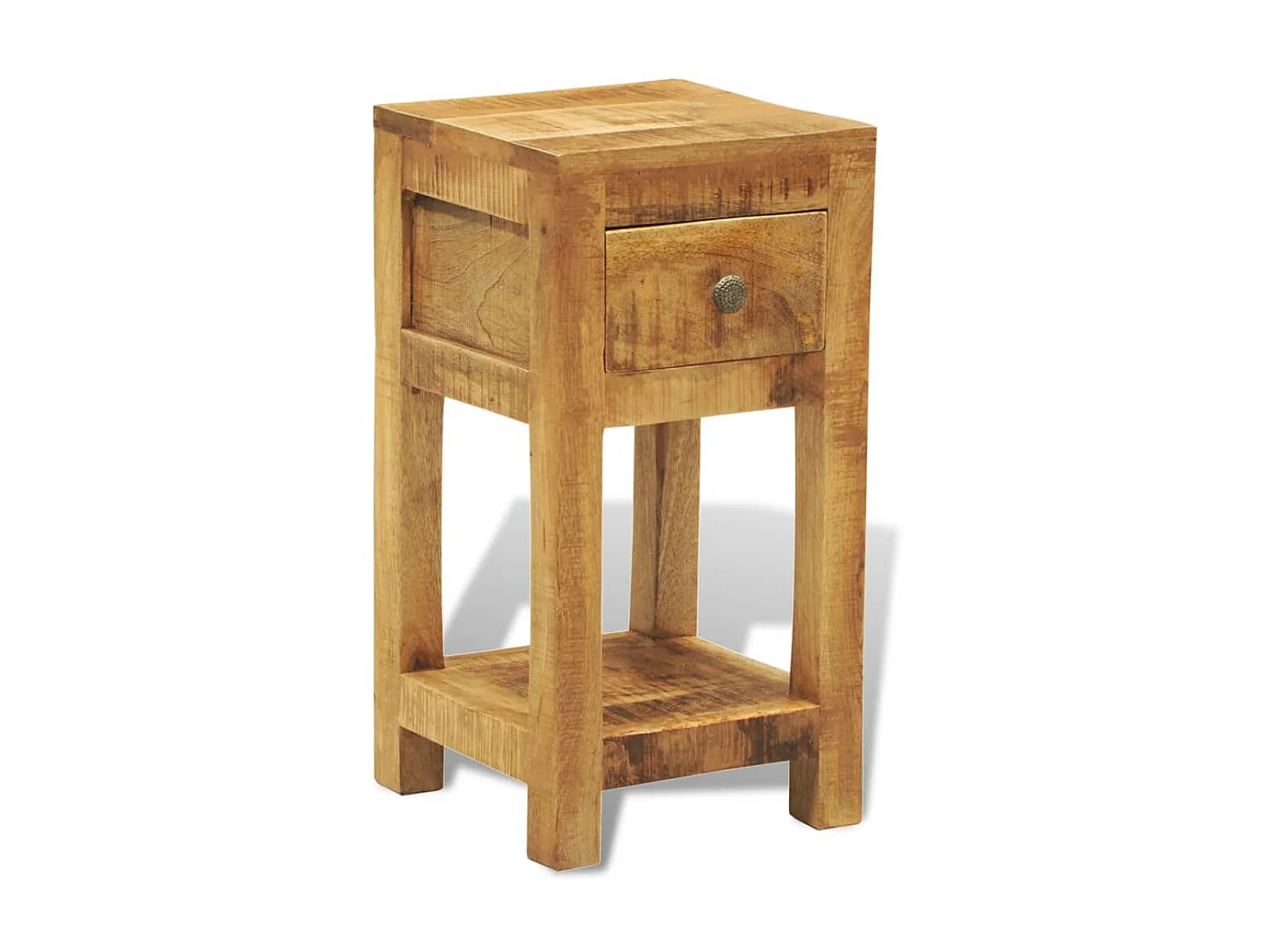 Mesa de cabeceira com 1 gaveta, madeira de mangueira maciça PT10960