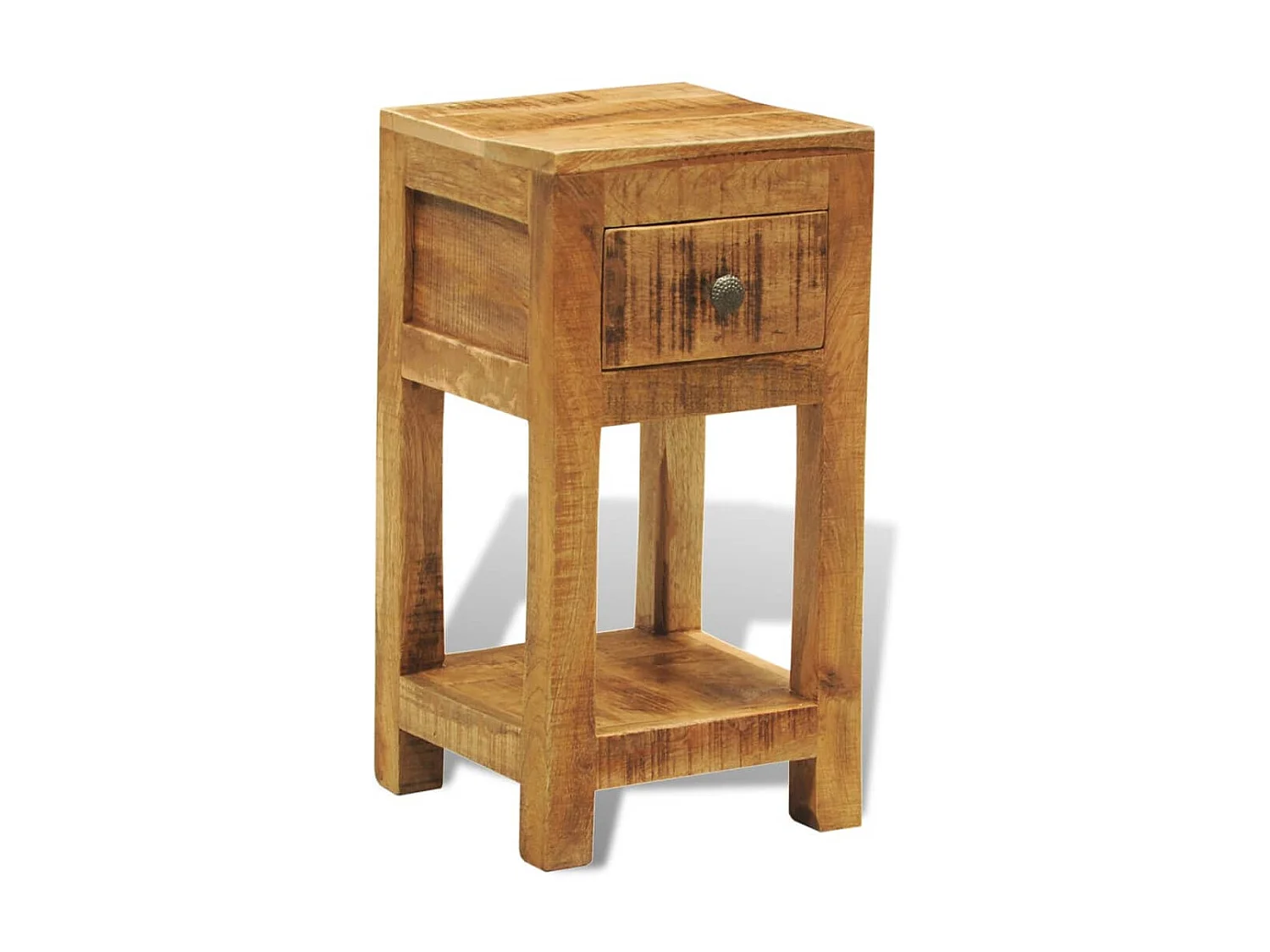Mesa de cabeceira com 1 gaveta, madeira de mangueira maciça PT10960
