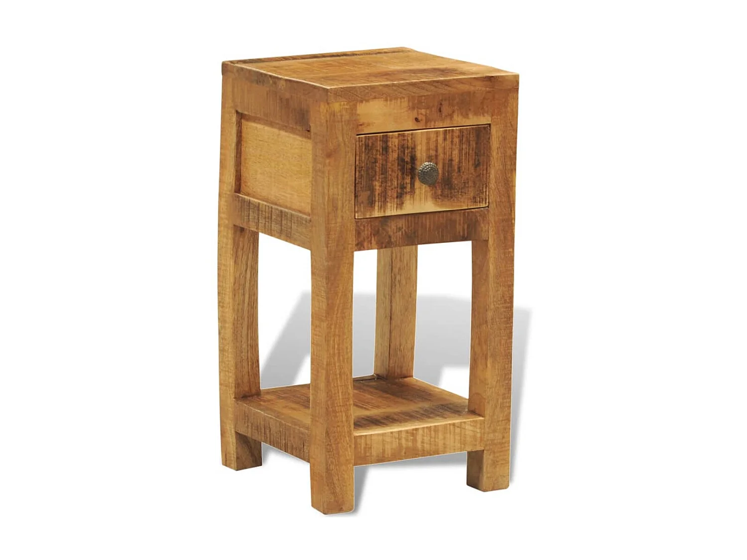 Mesa de cabeceira com 1 gaveta, madeira de mangueira maciça PT10960