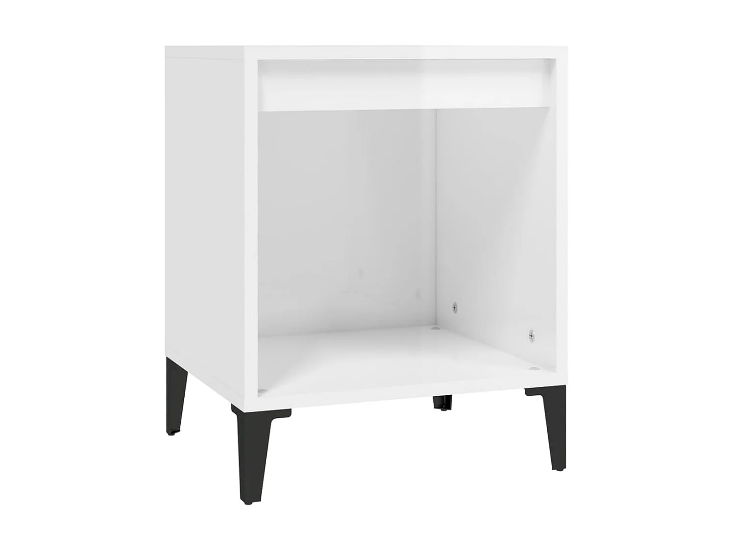 Mesa de cabeceira 40x35x50 cm branco brilhante PT76301