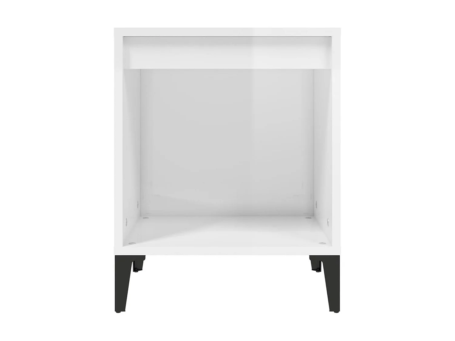 Table de chevet Blanc brillant 40x35x50 cm KEFWE40475
