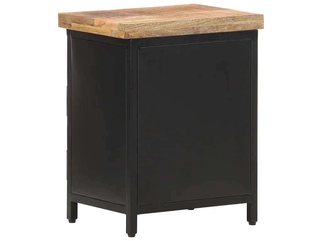 Table de chevet 40x30x52 cm Bois de manguier brut KEFWE41517