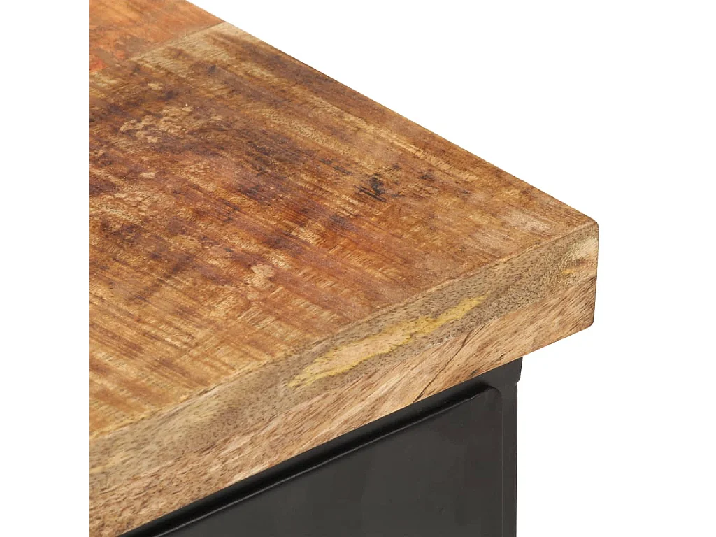 Table de chevet 40x30x52 cm Bois de manguier brut KEFWE41517