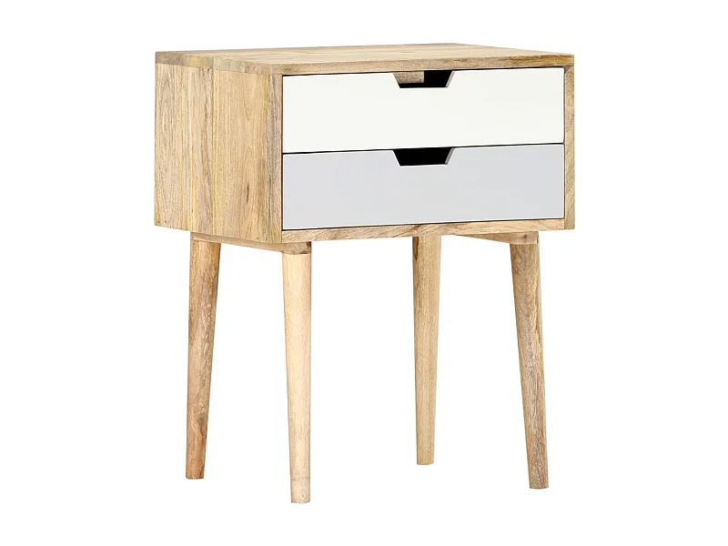 Table de chevet 47x35x59 cm Bois de manguier massif KEFWE78312