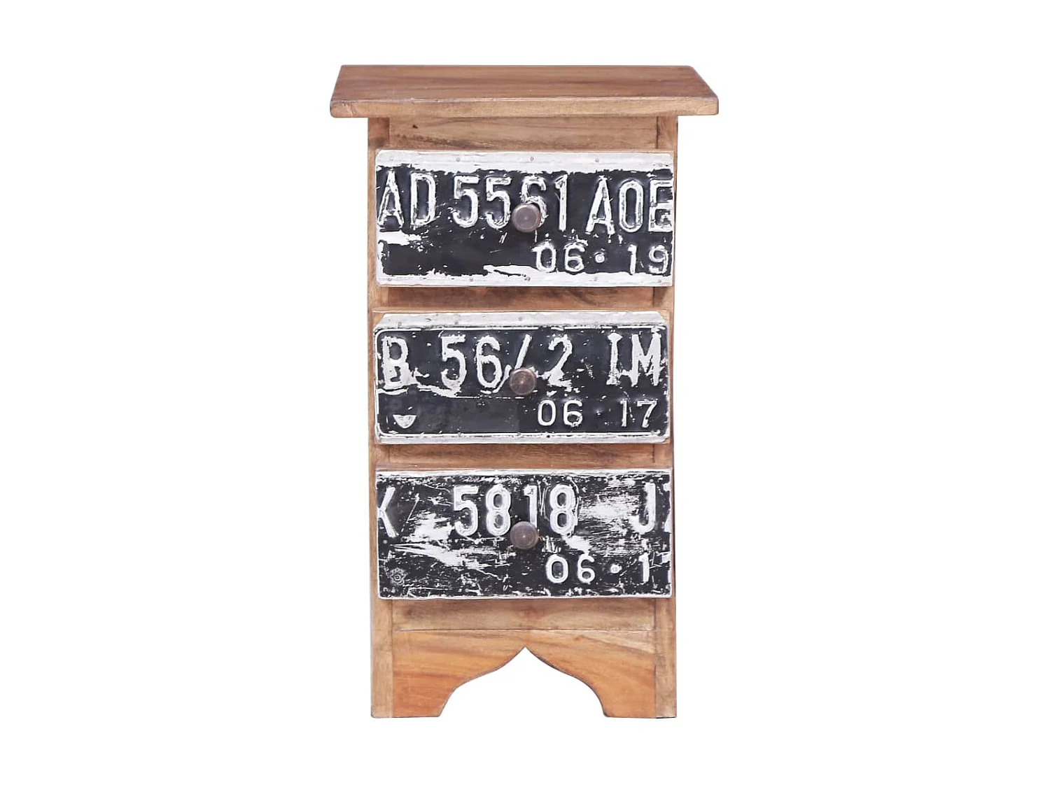 Table de chevet 30 x 30 x 51 cm Bois de récupération massif QPD31788