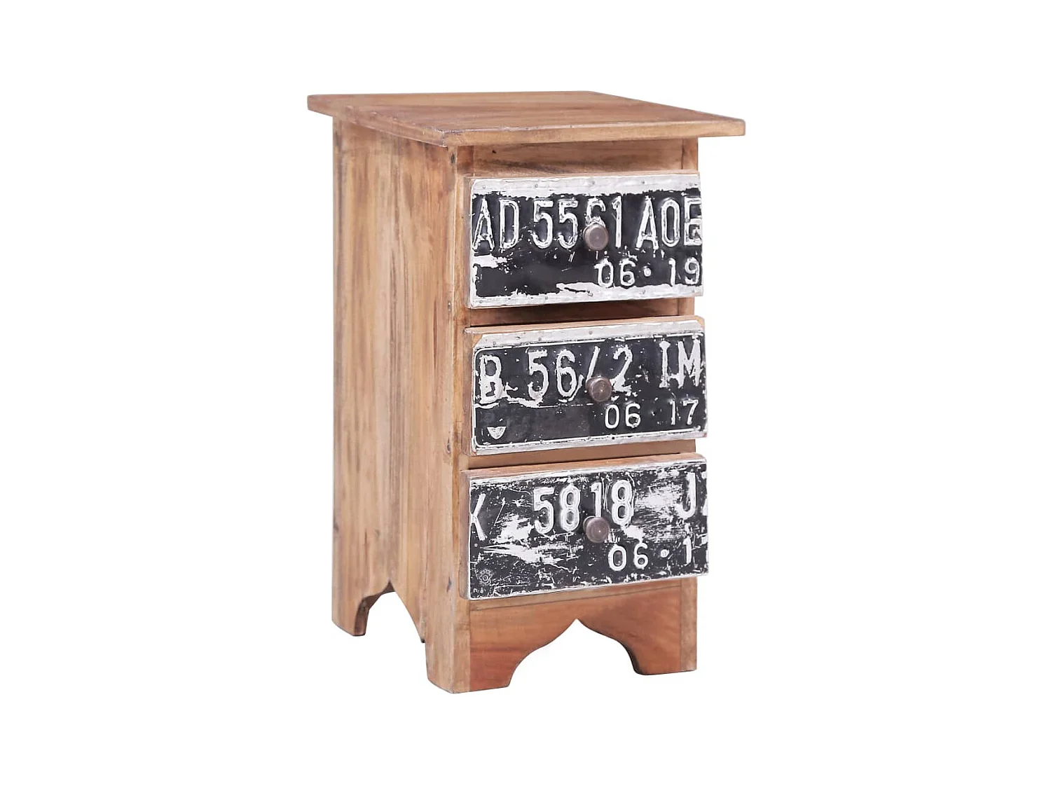 Table de chevet 30 x 30 x 51 cm Bois de récupération massif QPD31788