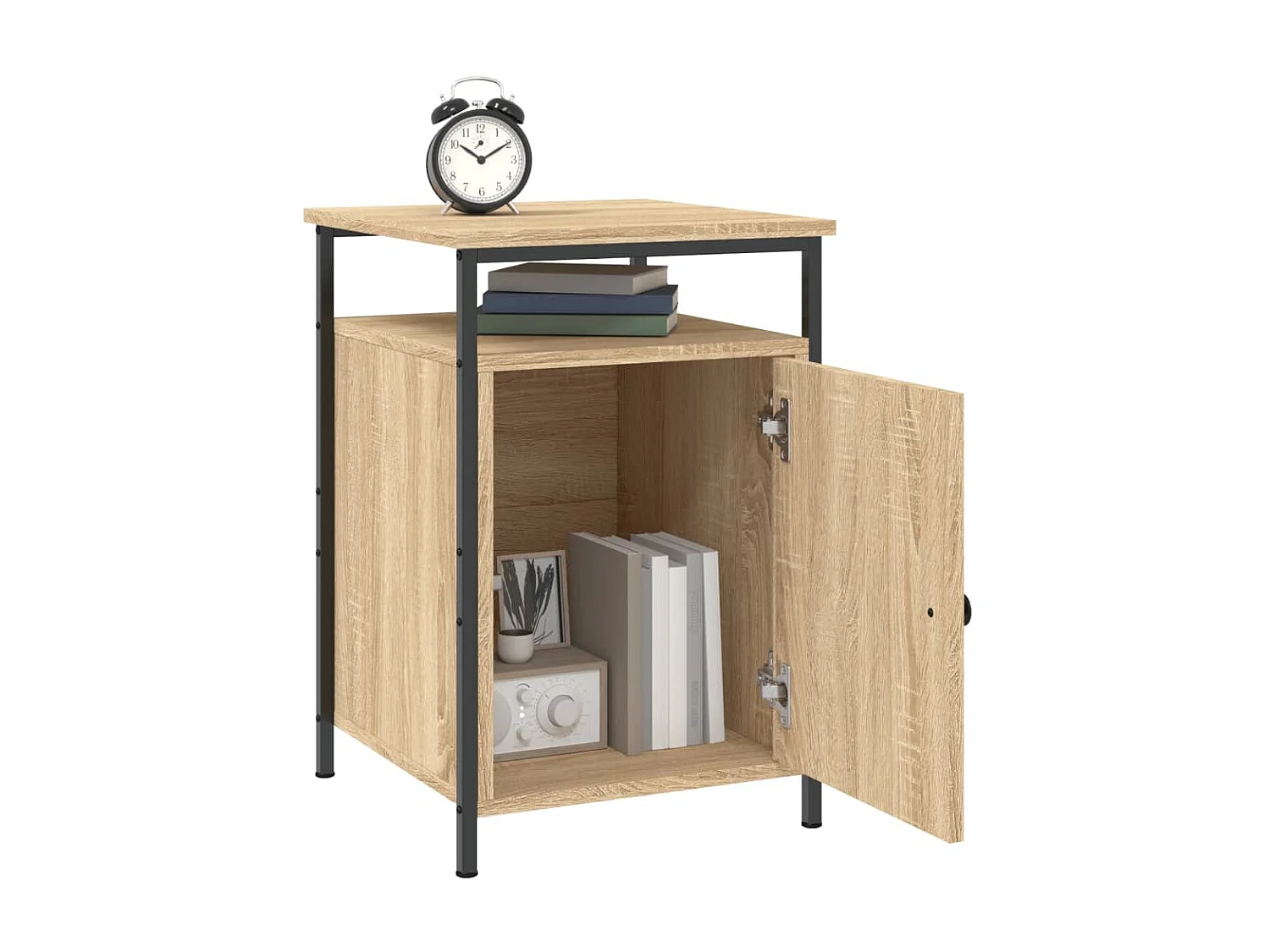 Table de chevet chêne sonoma 40x42x60 cm bois d'ingénierie QPD67159