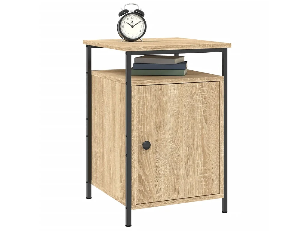 Table de chevet chêne sonoma 40x42x60 cm bois d'ingénierie QPD67159