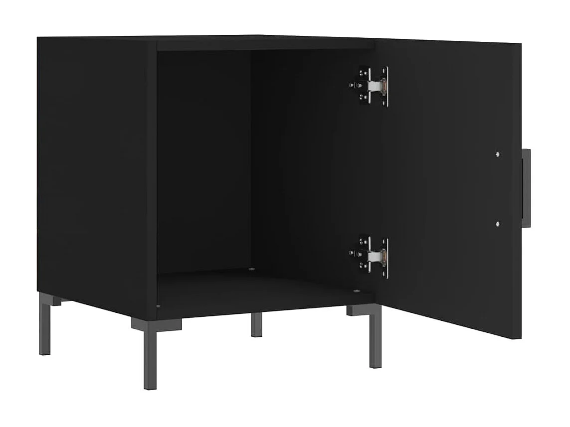 Table de chevet noir 40x40x50 cm bois d'ingénierie QPD63936