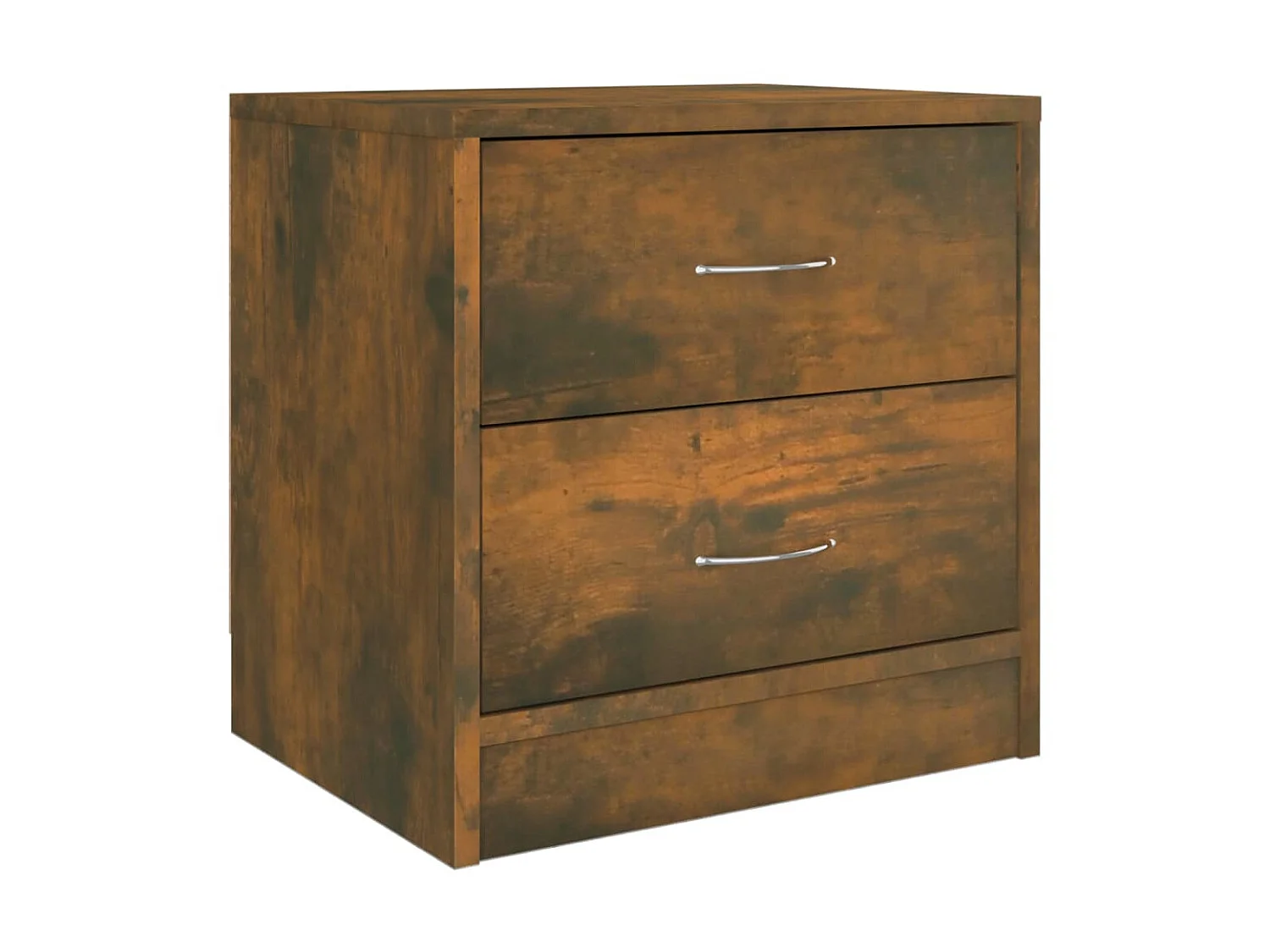 Mesita de noche madera contrachapada roble ahumado 40x30x40 cm ES89959