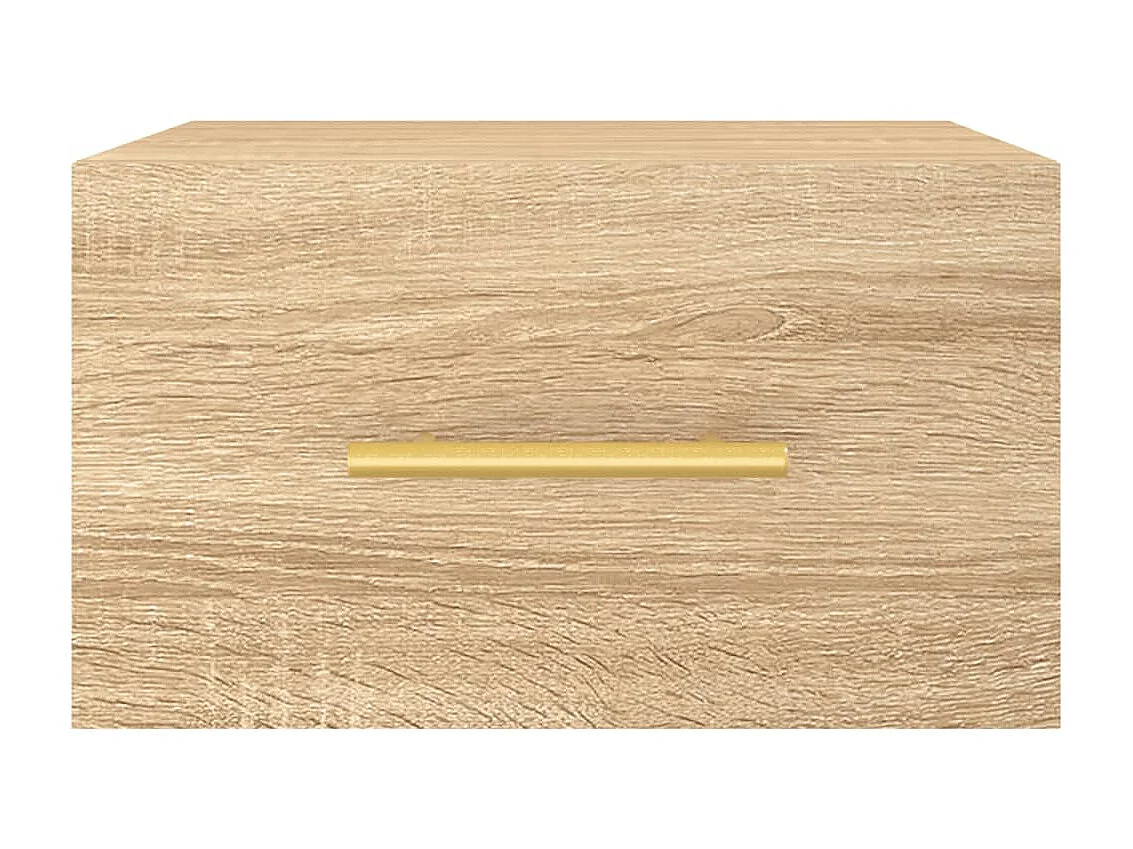 Table de chevet murale chêne sonoma 35x35x20 cm QPD31735