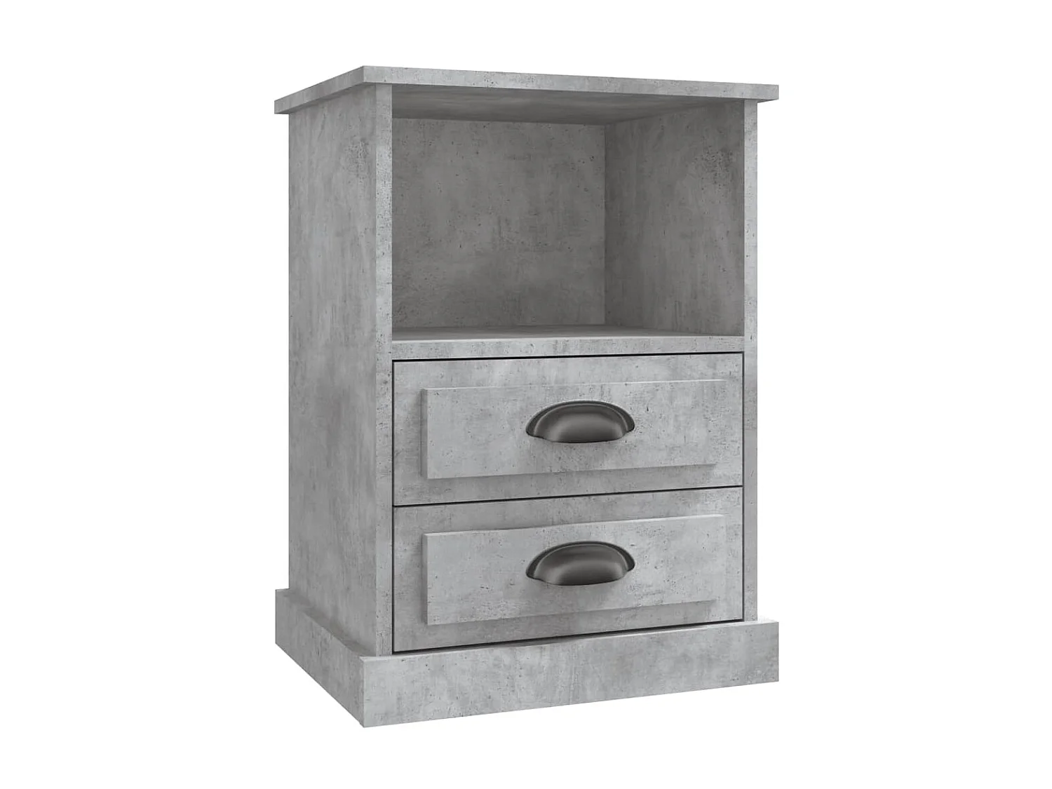 Table de chevet gris béton 43x36x60 cm KEFWE47777
