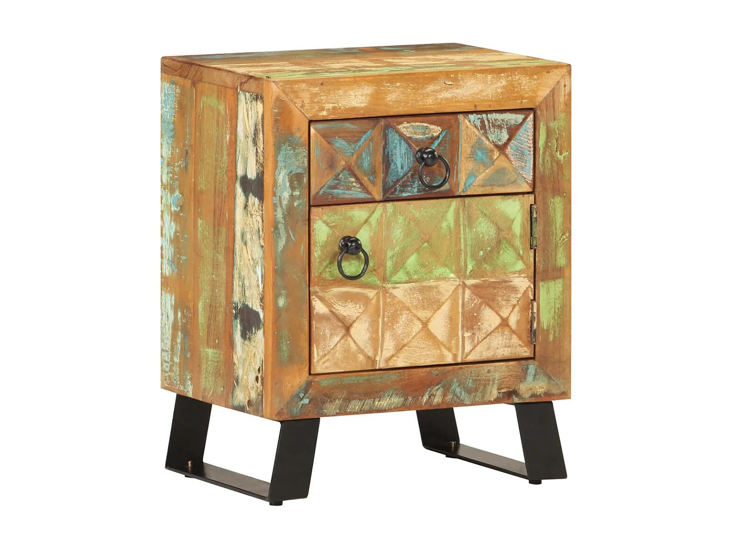 Table de chevet 40x30x50 cm Bois de récupération massif KEFWE42124