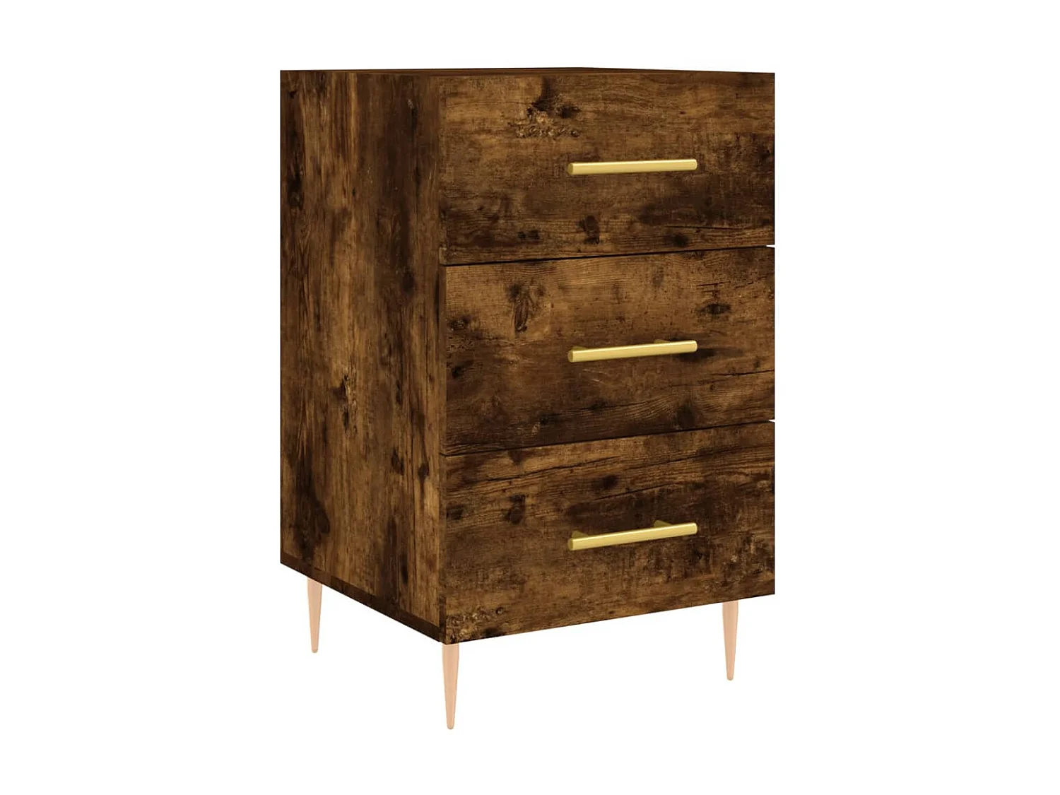 Mesa cabeceira 40x40x66 cm derivados de madeira carvalho fumado PT83353