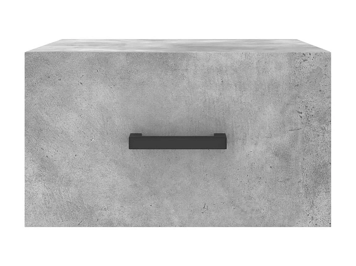 Table de chevet murale gris béton 35x35x20 cm QPD37293