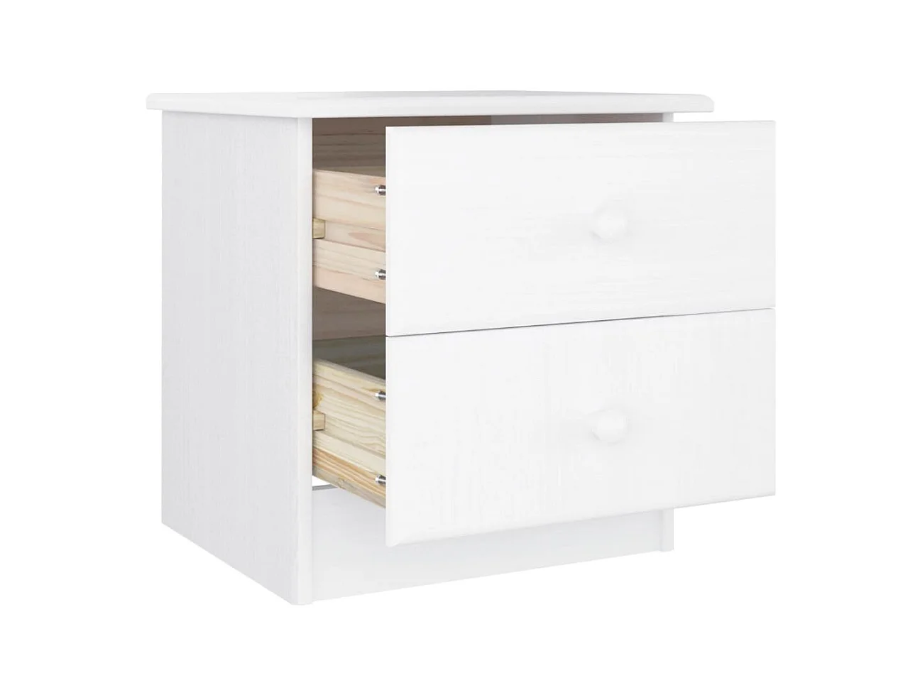 Table de chevet ALTA blanc 43x35x40,5 cm bois de pin massif QPD38464