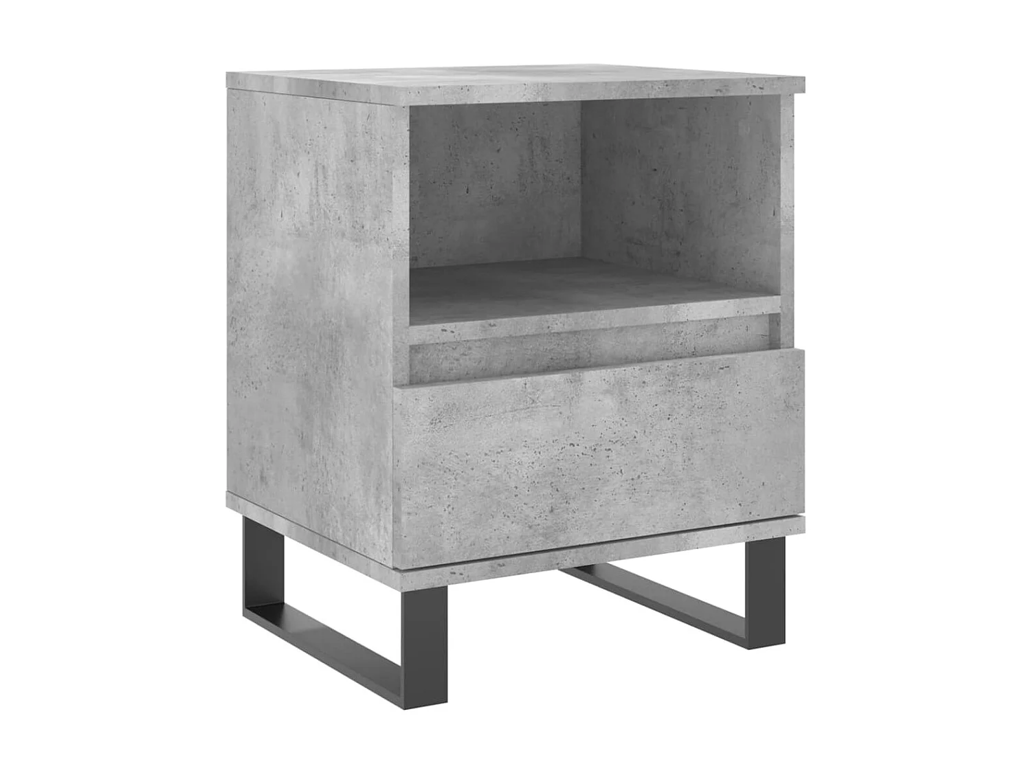 Nachtkastje 40x35x50 cm bewerkt hout betongrijs NL32075