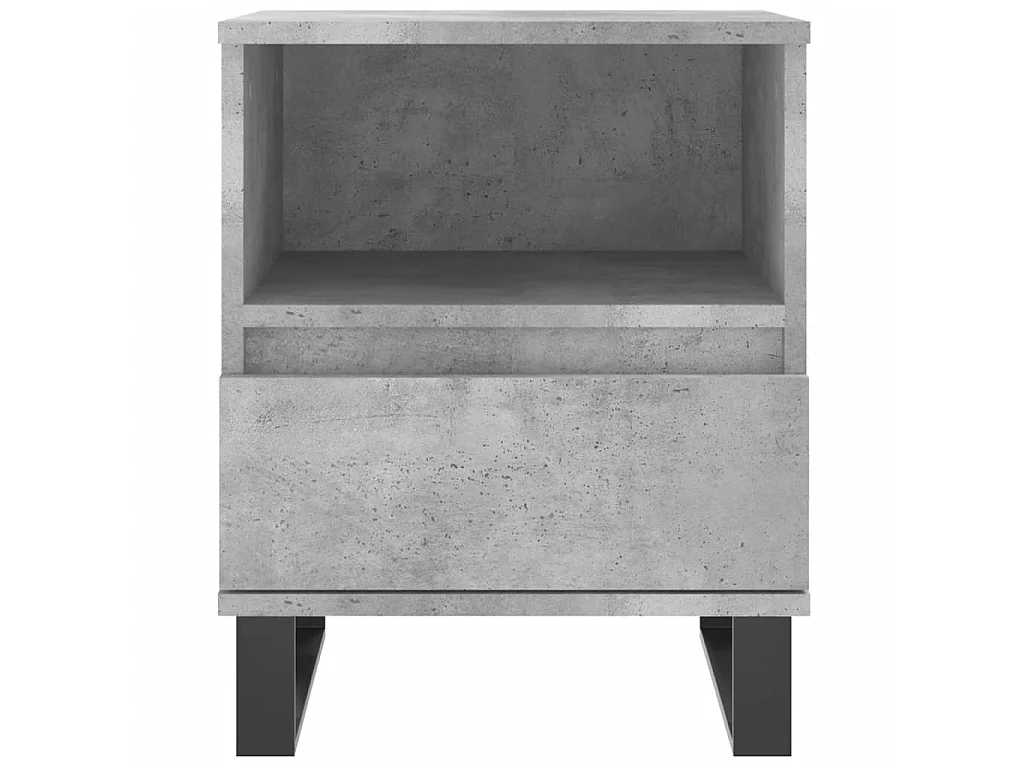 Nachtkastje 40x35x50 cm bewerkt hout betongrijs NL32075