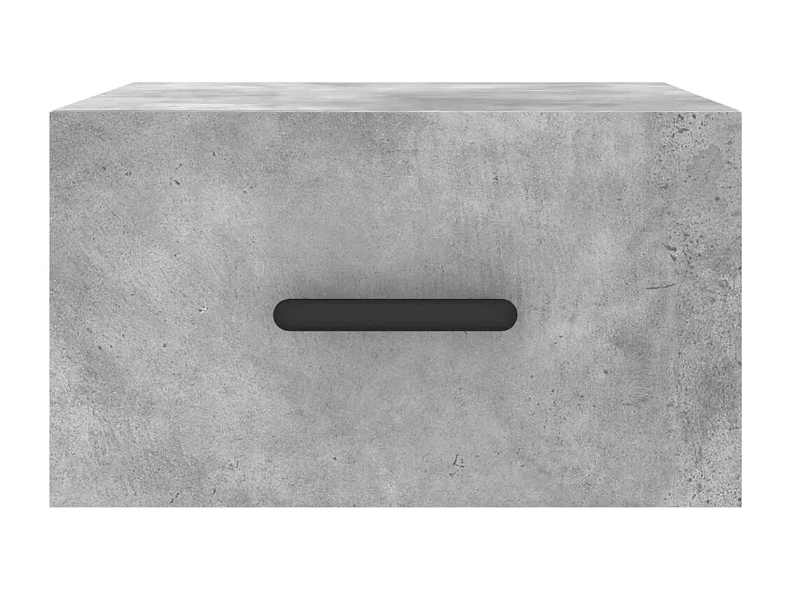 Table de chevet murale gris béton 35x35x20 cm QPD46872