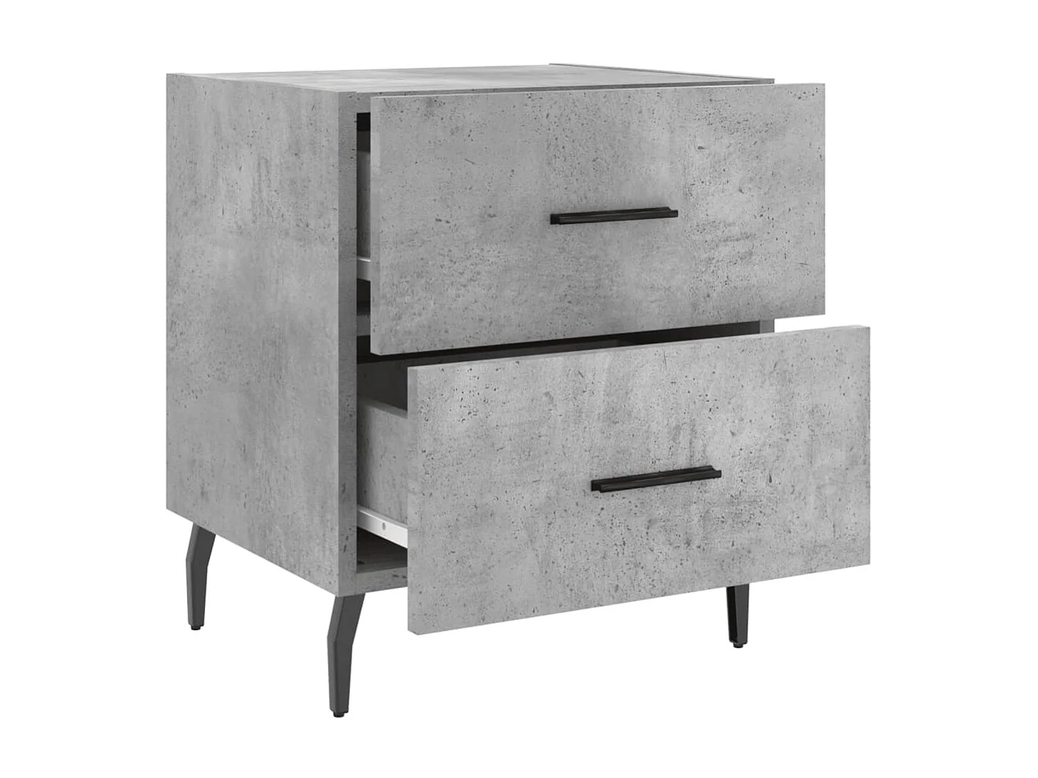 Table de chevet gris béton 40x35x47,5 cm bois d'ingénierie QPD24672