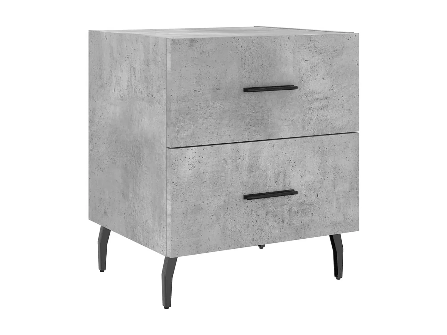 Mesita de noche madera ingeniería gris hormigón 40x35x47,5 cm ES51217