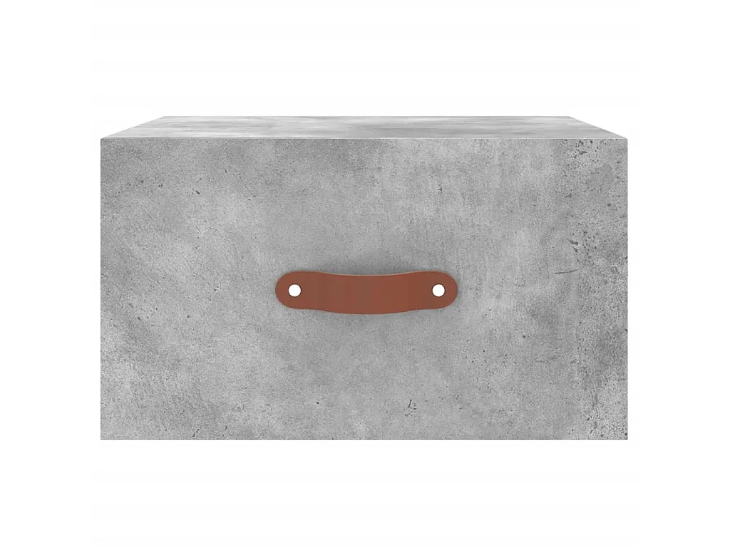 Table de chevet murale gris béton 35x35x20 cm QPD62817